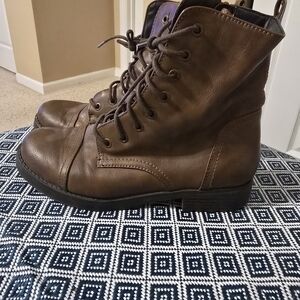 Brown Zip Boots